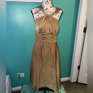 Gold Chiffon Formal Dress - Size 10